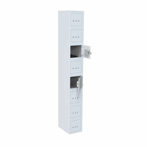 Juwel coffre-fort pour armes à feu à 8 compartiments, serrure à clé à double panneton Coffres-forts pour pistolets MustangSafes