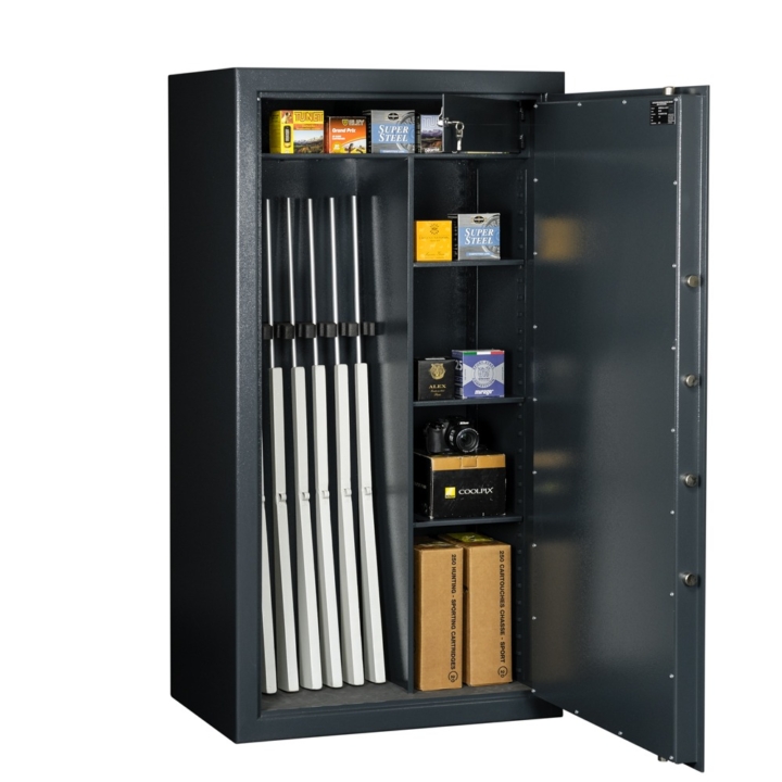 Coffre-fort pour armes-Fireproof-MSG307S2-open90-anthracite